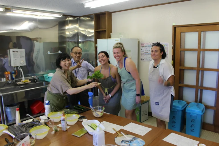 Guests enjoying a wasabi cooking experience