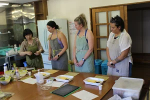 Guests enjoying a wasabi cooking experience