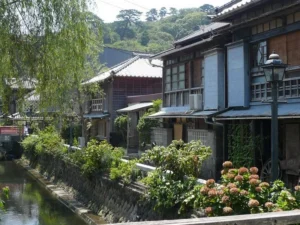 Buildings along Shimoda's Perry Road